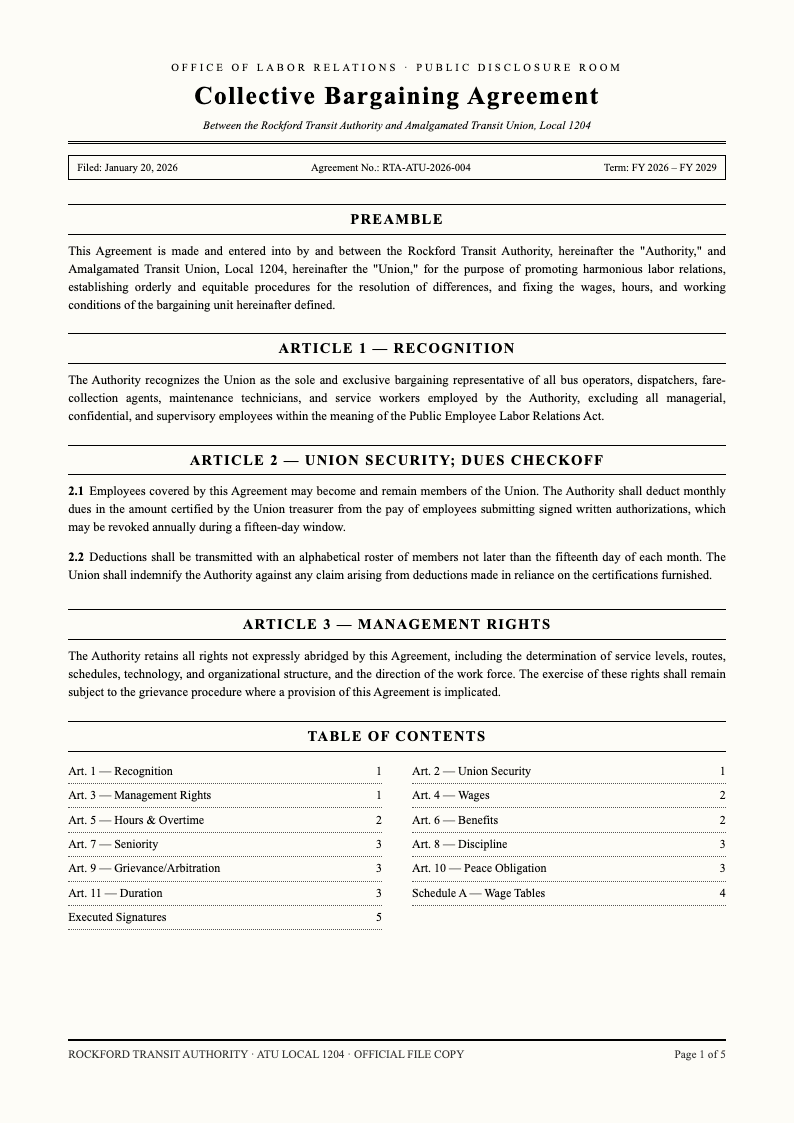 Government gazette collective bargaining agreement
